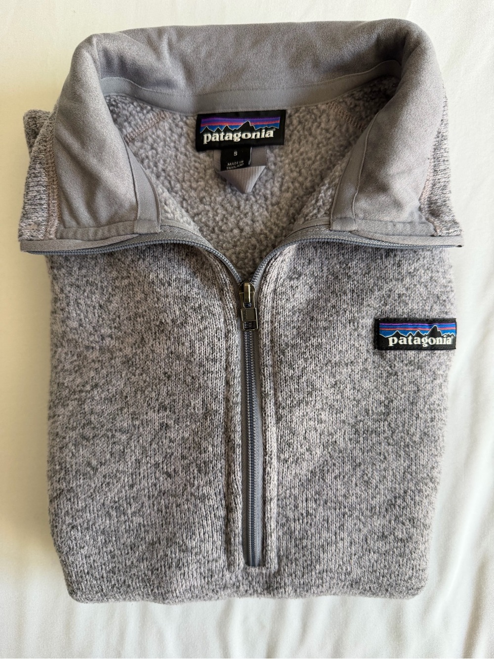 Patagonia "Better Sweater" Quarter Zip Heather Purple Gray Fleece Pullover